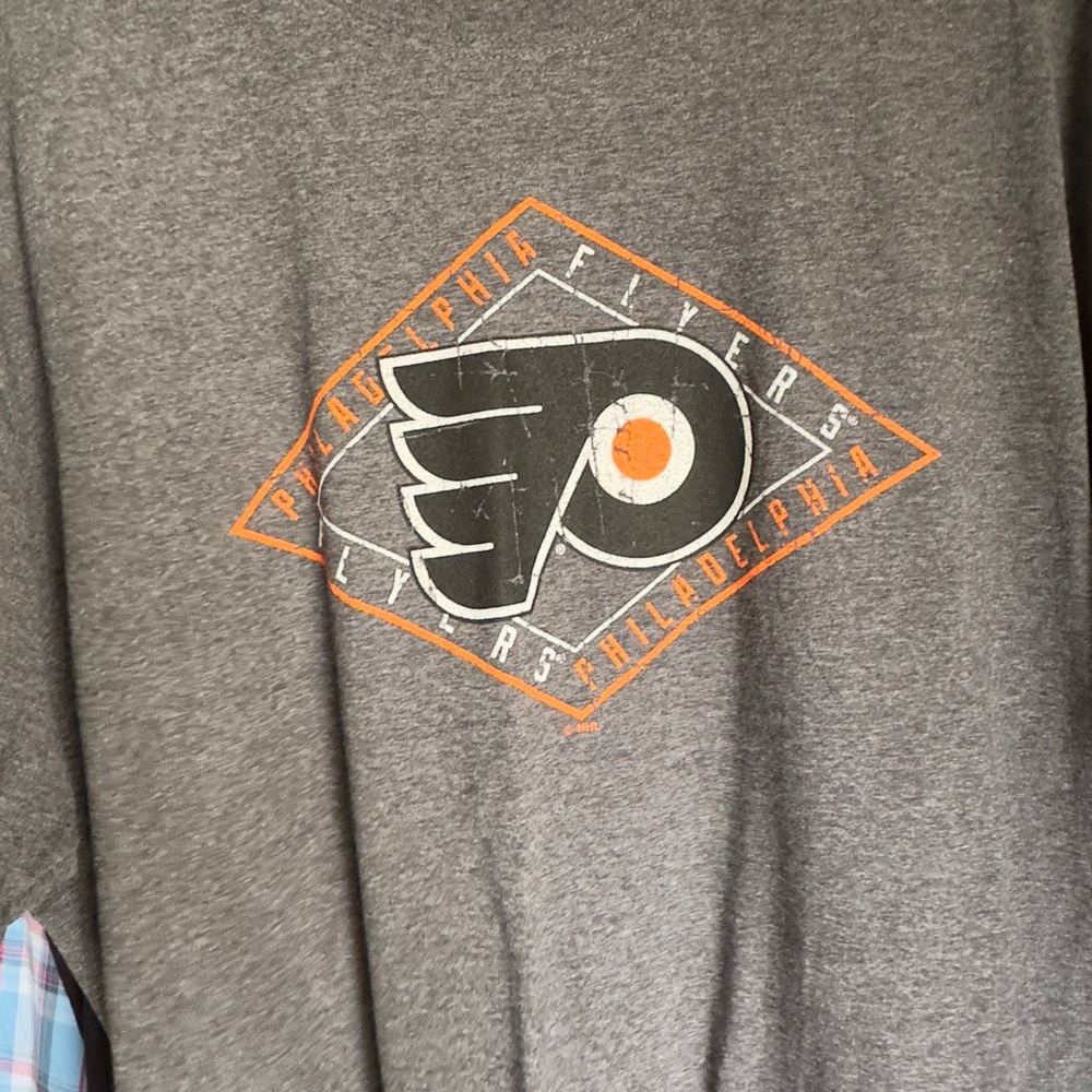 Champion Gray T-Shirt with Orange and White Design